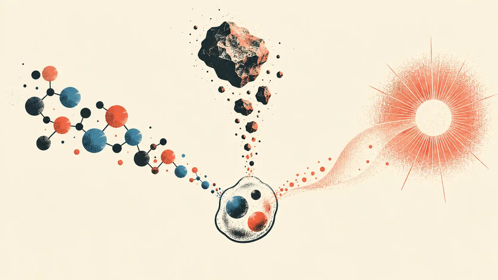 Origin-of-life illustration